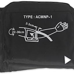 Single Tube Normal Size Blood Pressure Monitor Machine Cuff (22-36 cm) - Compatible with All Brands (Black) (Design May Vary)-27