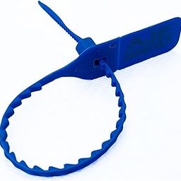 Tieseal® Plastic Seal Tag 8" Inches Security Seal Courier Tag | Container Seal Grip Seal Small Type | 100 Pcs | (Blue)-image-10