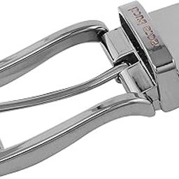 35 MM Nickle Free Reversible Clamp Belt Buckle with Branding (Buckle only) -1046 Silver-1
