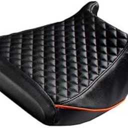 Elegant Custom Fit Bike Seat Cover for KTM Duke RC 200 (Cameo Black & Orange)-image-93
