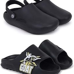 Combo Pack of 2 Slipper/Flip Flops/Slides/Clogs/Sandals for Men (Cl-800 Vs YEE-Goat & Shera)-image-94