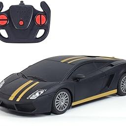 Amazon Brand - Jam & Honey Remote Control Car for Kids | High-Speed RC Car with Rechargeable Lithium Battery | Type-C Charging | LED Headlights | Black&Yellow-61