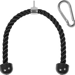 Yes4All Tricep Rope - Exercise Machine Attachment Press Down - 36-inch Rope Length (Black)-31