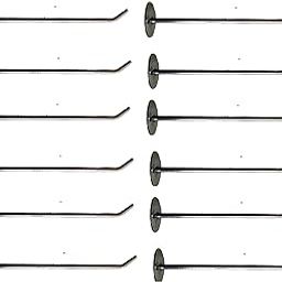 Q1 Beads 12 Pcs 12" inch Stainless Steel Wall Mount Display Hooks Hanger for Mobile Shop,Supermarket Combo with Screws (Chrome)-13