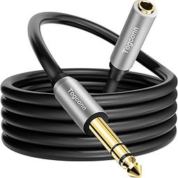 Togconn 1/4 inch Extension Cable 15 Feet, 6.35mm 1/4" TRS Male to Female Stereo Adapter Jack，Quarter inch Headphone Guitar Extension Cable, Hi-Fi Sound, Gold Plated Connectors, Oxygen-Free Copper OFC-image-43