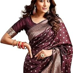 Women's Banarasi Soft Silk Saree Pure Silk with Unstitched Blouse Piece-picture-40