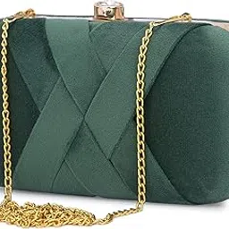 knoos Women's Criss Swede Clutch Bags | Detachable Chain Sling Strap | Ladies Purse Wallet-picture-27