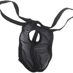 heavenglow Men's Mesh G-String Thong | Open Pouch Underwear for Ultimate Comfort | Breathable T-Back Posing Strap Briefs | Black 6-Pack-picture-33