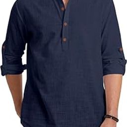 Men's Cotton Polyester Blend Solid Regular Fit Full Sleeve Short Kurta | Lightweight Summer Short Kurta-image-93