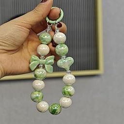 Phone Charm Lanyard Wrist Strap Cute Flower Charms Anti-Lost Chain Accessories, Keychain Mobile Chain Beads Charm Hanging Sweet Gifts for Women Girls-picture-21