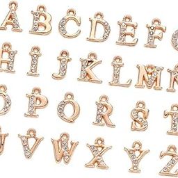 A-Z Letter Charms Alphabet Beads DIY Earring Bracelets Gift for Women Gold|Jewelry & Watches | Fashion Jewelry |Charms & Charm Bracelets|1 Set A - Z Letter Ch (26Pcs)-47