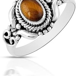 Silverrazzi 925 Sterling Silver Tiger Eye Designer Ring | Women and Girls | Certificate of Authenticity and 925 Stamp | 6 Month Warranty-image-64