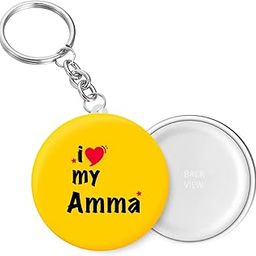 I Love My AMMA I Key Chain (Plastic, Multicolor, 44MM)-15