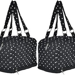 Dot Printed Everday Use Women Bag for Travel: Shopping: School: Work- Pack of 2 (Black)-45LUG020-image-21