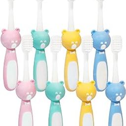 ArtSpark Toothbrushes for Kids - Pack of 8 Extra Soft Microfiber Bristle with Travel-Friendly Storage Case, Colorful & Gentle Cleaning Brushes for Children (Multicolor)-image-15