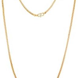 Womens Tradition Gold Chain 30 Inch Long One Gram Gold Plated Simple Designer Jewellery-image-38