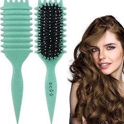 ECVV® Bounce Curl Define Styling Brush -Premium Curly Hair Brush, Wet & Dry Detangler, Essential Tool for Shaping & Perfecting Your Curls(Color: GREEN)-image-70