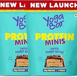 Yogabar Protein Minis, 4g Protein Bar (14 Bars, Choco Peanut Butter) | Dark Chocolate Bar with no Trans Fat | Healthy Snacks for Kids & Adults | Peanut filled Chocolate Box | Rich in Protein & Fiber-26