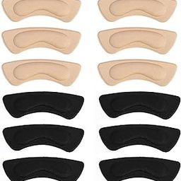 EZHIEE Shoe Heel Inserts For Women & Men, 6 Pairs Self-Adhesive Foot Care Protector, The Fit & Comfort Of Shoes & Prevents Heel Slipping & Blistering, 3 Pairs Black+3 Pairs Beige, 6 Pair-image-100