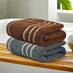Kuber Industries Pack of 2 Soft Cotton Face Towels For Men & Women | Easily Washable | Pocket Towels & Workout Gym Napkins For Men - Dark Grey & Brown-15
