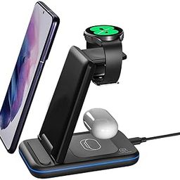 UNIGEN® Unidock 350 23W Foldable Fast Wireless Charger Compatible with Samsung S24 Ultra Plus S23 S22 S21 S20 Z Fold Flip 3/4/5/6Watch4/5/6/Pro/7/Active 1/2 Galaxy Buds323 Black-image-35