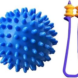 ACS MART physiotherapy hand exercise ***soft stress ball finger accupressure massager-picture-1