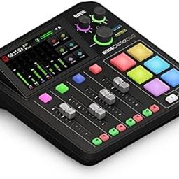 Rode Caster Duo Compact All-In-One Audio Production Solution For USB Dj Mixer Podcasting, Streaming, Music Production And Content Creation, Black-19