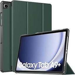 CERLINK Smart Case Cover for Samsung Galaxy Tab A9+/A9 Plus 11 Inch 2023, Slim Lightweight Stand Hard Back Shell Protective Cover for Galaxy Tab A9+ Tablet (Green)-image-47