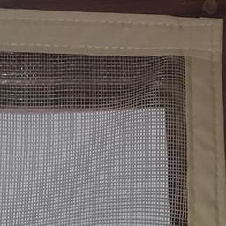 Autarky Fiberglass Mosquito Net for Window (Size- 16 Inch x 46 Inch / 40.6cm x 116.8cm) 120GSM Pre-Stitched & Strong Self-Adhesive Hook Tape Color - Ivory-30