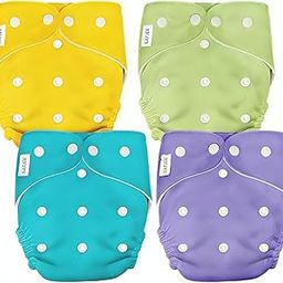 SAFJEE Baby Cloth Diapers 0 To 3 Years | Side Leakage Proof Washable Reusable Diaper For New Born Baby|Freesize, Reduces Rash,|Stay Dry & Lasts up to 3Hrs| (4 diapers (4 insert Pad))-26