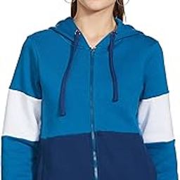 Women Cotton Blend Regular Fit Hooded Sweatshirt (with Front Pockets)-picture-3