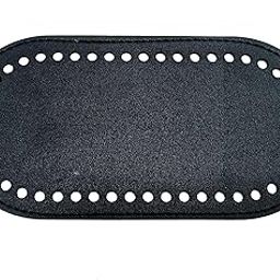 Tia Leather Base for Handbags, Bags and Purses Made of Leatherette with Stitched Hard Base (Oval Black-8x4In.-2Pcs)-image-28
