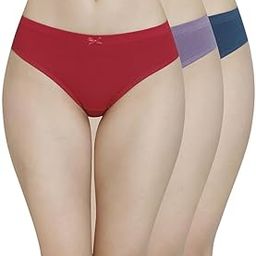 Solid Mid Rise Full Coverage Bikini Panties (Pack of 3)-image-31