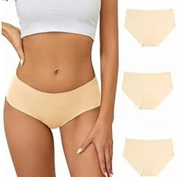 Women's Multicolor Seamless Bikini Hipster Panties, Briefs Woman Soft and Breathable Underwear Panties String Panty, Black, Navy Blue, Red-14