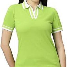 Women Polo V Neck Collar Tshirt | V Neck Stripe Style | Short Sleeve (Available Upto 5XL Plus Size)-picture-54