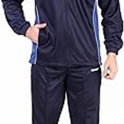 Men's Running Windbreaker Gym and Sports Tracksuit (Small, Navy Blue/Royal Blue)-35