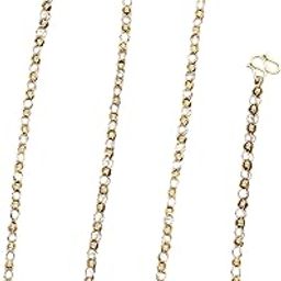 Gold Tradition Designer and Stylish Gold Plated 30 inch long Tanmaniya for Women/Girls Brass Mangalsutra Desihn no Mohini Chain5 COMBO OF 2-image-43