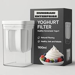AYME Greek Yogurt & Curd Maker - 1100ml Fine Mesh Strainer with Lid | Multifunctional Yoghurt Filter | Curd Maker for Home | Whey Separator | Perfect for Homemade Yogurt, Curd, Cheese & More-15