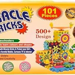 Advik Creatives Miracle Bricks Educational Building Blocks, 101 Pieces, 500+ Design Possibilities, Preschool Learning Toy,Gear Building Block Toy Sets, Blocks for Kids-99