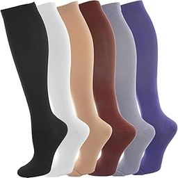 NOVAYARD Compression Socks for Men & Women Graduated 15-20 mmHg (6 Pairs)-image-54