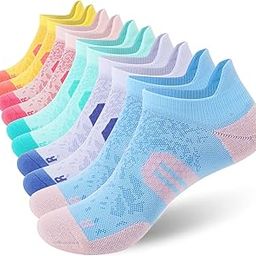 Womens Ankle Compression Socks with Arch Support Athletic Low cut Running Socks for Women Workout Cushion 5 Pairs-image-79