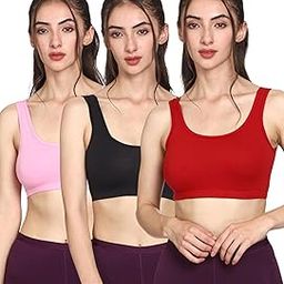 Women's 100% Pure Cotton Stretchable Wireless Sports Bra – Soft, Breathable, Non-Padded & Seamless-picture-15