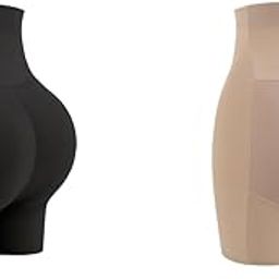 Butt Lifter Padded Underwear for Women, XL, Black & Beige Combo | Hip Pads Enhancer Shapewear Shorts, Seamless Tummy Control Panties, Shaper for Office, Parties-image-41