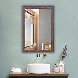 Essential Sleek Frame Wall Mount Premium Engineered Wood Bathroom Mirror,Modern,Vanity,Glass,Bedroom,Living Room,Durable & Clear,Standard Trim,Waterproof,Rectangle Shape,11x14 Inch|FRM1114A3-29
