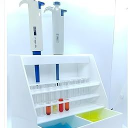 Micropipette stand with Drawer and Test Tube Rack-31