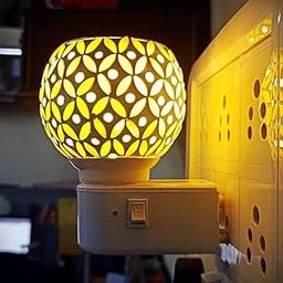 Electric Ceramic Kapoor Dani, Camphor Diffuser Night Light Lamp for Puja, Home, Office, Yellow-image-51