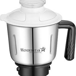 Wonderstar Stainless Steel Mixer Grinder Jar, 1.0L Capacity, Compatible with Prestige Delight and Delight Plus Models||double edge blade ||abs base ||bpa free cap-image-57