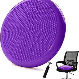Balance Board with Inflating Pump, 33 cm Stability Disc Cushion, (Multicolor)(Pack-1)-image-43
