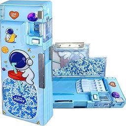 FunBlast Plastic Magnetic Pencil Box With Sharpener, Space Explorer Themed Luxury Pencil Case For Kids, Stationary Organizer Pencil Box For Boys, Kids, Girls (Blue)-picture-17