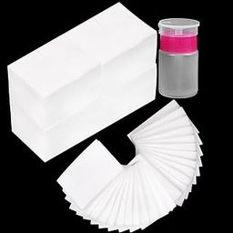 1000pcs Lint Free Nail Wipes Square Cotton Pad,1pcs Push Down Pump Dispenser Bottle,Lint Free Wipes for Acrylic Nails,Gel Residue Wipe Off for Nails-image-6